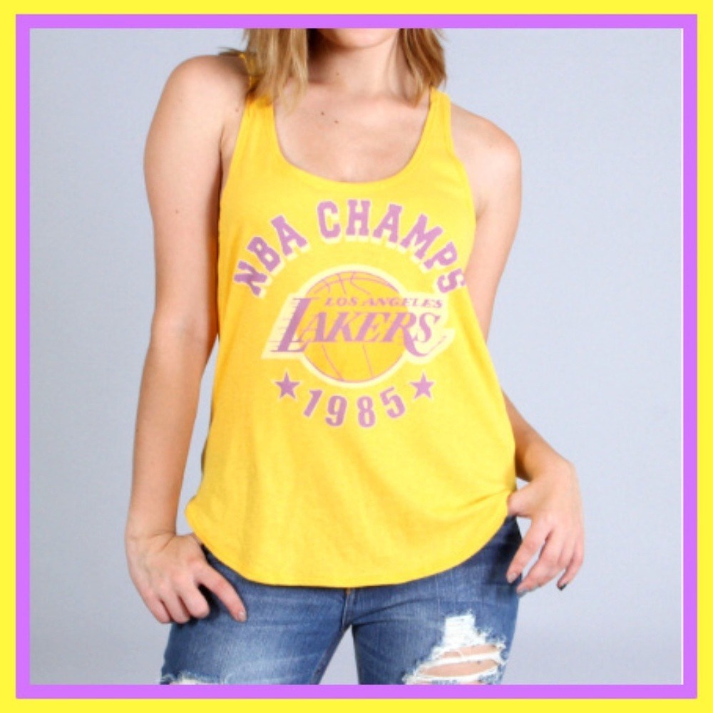 LA Lakers NBA Basketball Champs Tank Top Shirt Womens S Small NWT